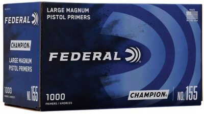 FEDERAL LARGE MAGNUM PISTOL PRIMER 100 RD/BX 10BX/BRICK 5 BRICKS/CS