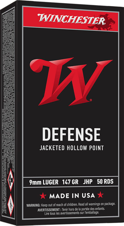 WIN DEFENSE 9MM 147GR JHP 50/10