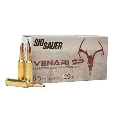Sig AMMO 65 CREEDMOOR 129GR VENARI SOFT POINT BOX/20