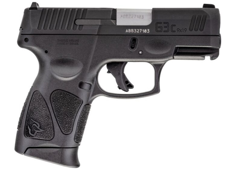 Taurus 1G3C9312X12 G3C  Compact Frame 9mm Luger 12+1 3.26″ Matte Stainless Steel Barrel, Matte Black Tenifer Serrated Steel Slide, Black Polymer Frame w/Picatinny Rail, Black Polymer Grip, Right Hand