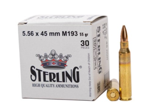STERLING 5.56X45 M193 55GR FMJ 30RD STERLING 5.56X45 M193 55GR FMJ 30RD