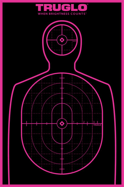 TRUGLO TARGET HANDGUN 12X18 PNK 6PK