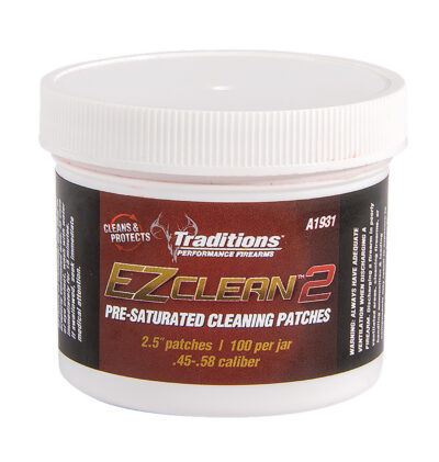 TRADITIONS A1931 EZCLEAN2 PRE SATURATED PATCHES 100/ JAR 2.5″ 100