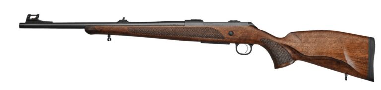 CZ-USA 07304 CZ 600 Lux Full Size 300 Win Mag 3+1 24″ Black Threaded Barrel, Black Steel Receiver, Walnut Bavarian Style Stock, Right Hand