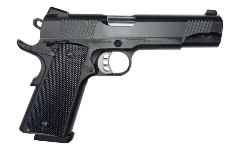 Tisas 10100529 1911 Duty 45 ACP 8+1 5″ Black Steel Barrel, Black Serrated Steel Slide, Black Cerakote Steel Frame w/Accessory Rail & Beavertail, Ambidextrous Tisas 10100529 1911 Duty 45 ACP 8+1 5″ Black Steel Barrel, Black Serrated Steel Slide, Black Cerakote Steel Frame w/Accessory Rail & Beavertail, Ambidextrous