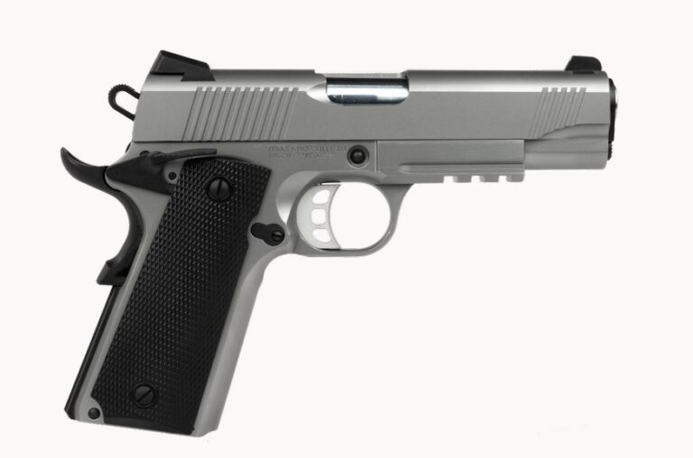 1911 Duty 45ACP Full Size Stainless Steel BLACK RUBBER GRIP w Rail 1911 Duty 45ACP Full Size Stainless Steel BLACK RUBBER GRIP w Rail