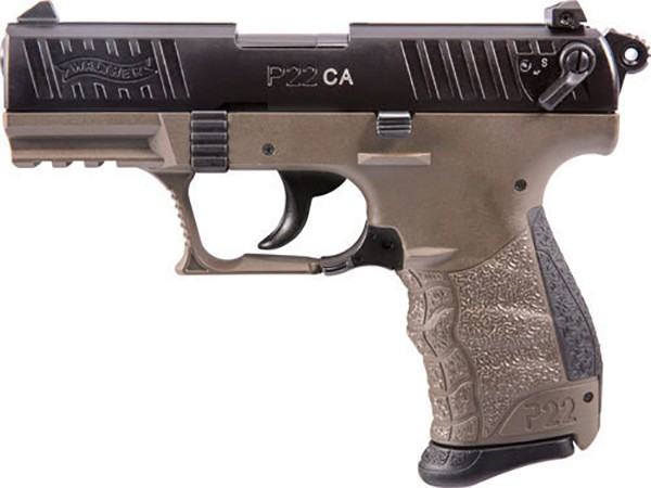 P22 22lr 3.42″ FDE/BlkSlide CA 10rd