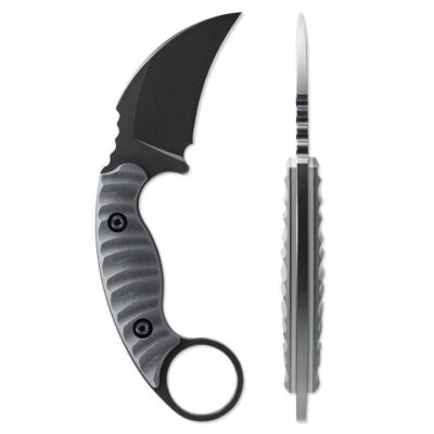 Toor Knives Karsumba R Karambit Fixed Blade Black G10 Handle Socom Black Blade