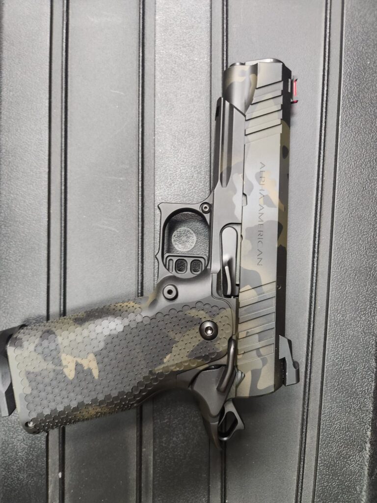 Alpha American AAF-4 Comm Single Shot Pistol – Alpha Stack – Night Ops Multicam Cerakote Alpha American AAF-4 Comm Single Shot Pistol – Alpha Stack – Night Ops Multicam Cerakote