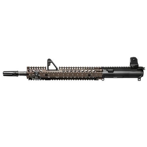 Daniel Defense M4A1, Upper, Complete Upper Receiver, 556NATO, 14.5″ Pinned (16″ OAL), Daniel Defense M4A1 FSP Rail Interface System Rail, Carbine Length Gas System, Surefire SF3P Flash Hider, M16 Profile Bolt Carrier Group, Anodized Finish, Flat Dark Earth and Black 23-004-09376
