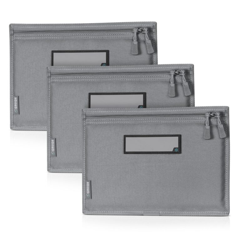 Savior Equipment [3-Pack] Soft Pistol Rug For Specialist Range Bag w/ 6x Writable ID Patches, Lockable Zipper – SW Gray