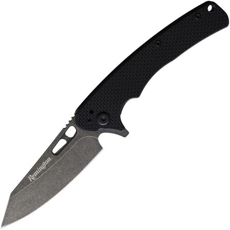 REMINGTON EDC COPING FOLDER G10 BLACK HANDLE D2 STONE WASHED 4in KNIFE REMINGTON EDC COPING FOLDER G10 BLACK HANDLE D2 STONE WASHED 4in KNIFE