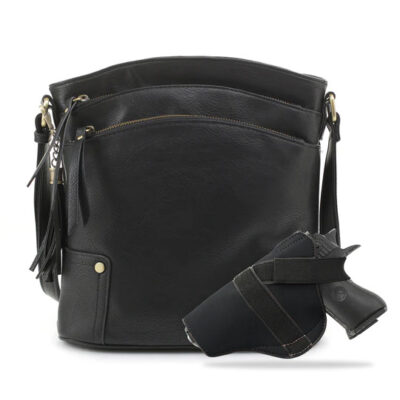 Jessie James Handbags Robin Concealed Carry Lock And Key Crossbody – Black
