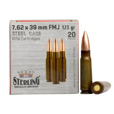GO STERLING 7.62X39 123GR FMJ 1000RD CASE
