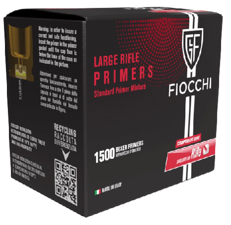 Fiocchi Large Rifle Primers 1500 per Box Fiocchi Large Rifle Primers 1500 per Box
