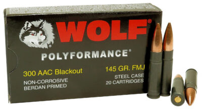 Wolf 300 Blackout 145gr FMJ Steel Case 20/RD
