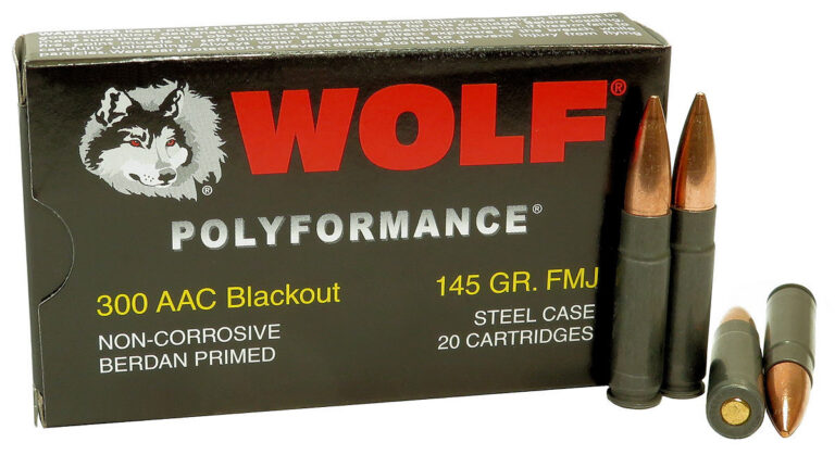 Wolf 300 Blackout 145gr FMJ Steel Case 20/RD Wolf 300 Blackout 145gr FMJ Steel Case 20/RD