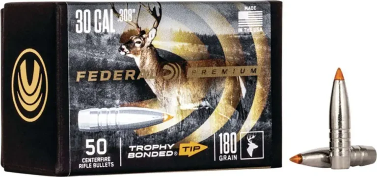 FEDERAL .308 CALIBER 180GR TROPHY BONDED TIP CB BULLET 50RD FEDERAL .308 CALIBER 180GR TROPHY BONDED TIP CB BULLET 50RD