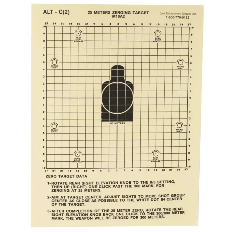 ACTION TGT 25 METERS DOD M16A2 100PK ACTION TGT 25 METERS DOD M16A2 100PK