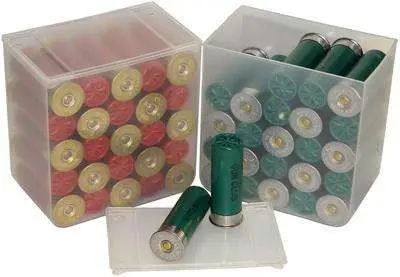 25 Round Shotshell Box, sold as set of 4 Clear 25 ROUND SHOTSHELL BOX, SOLD AS SET OF 4 CLEAR
