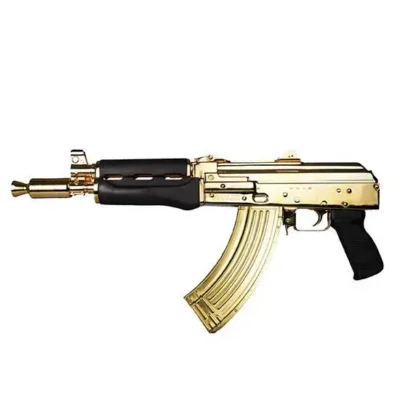 Zastava Arms Usa ZP92762MGL ZPAP 92 7.62x39mm 30+1 10″ 24K Gold Plated/Cold Hammer Forged, Chrome Lined Barrel, Steel 24K Gold Plated Receiver, Dark Walnut Grips