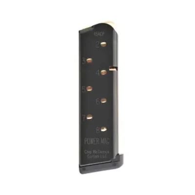 1911 8RD 45ACP POWER MAGAZINES POWER MAGAZINE, 8-ROUND, BLACK