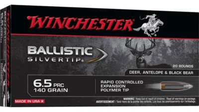 Winchester Ballistic Silvertip Rifle Ammo 6.5 PRC 140 gr. Ballistic Silvertip 20 rd.