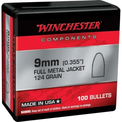 FULL METAL JACKET 9MM (.355) FMJ HANDGUN BULLETS FULL METAL JACKET 9MM (0.355”) 124GR FMJ 100/BOX