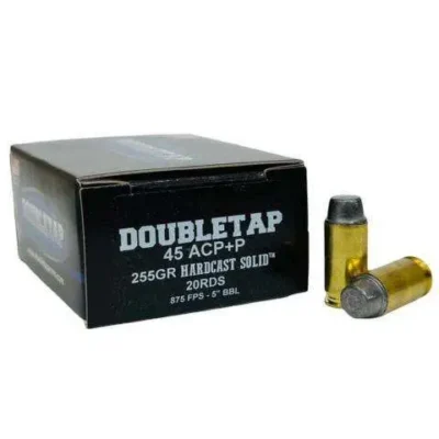 Double Tap 45 ACP+P 255gr Hardcast Solid SWC 20rds Ammunition