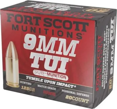 9mm Subsonic SCS TUI 125gr 20/Bx