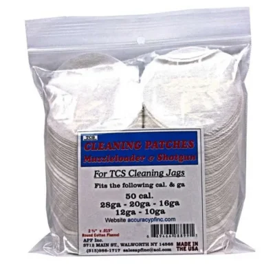TCS CLEANING PATCHES TCS CLEANING PATCHES 50 CALIBER MUZZLELOADER-12 GAUGE