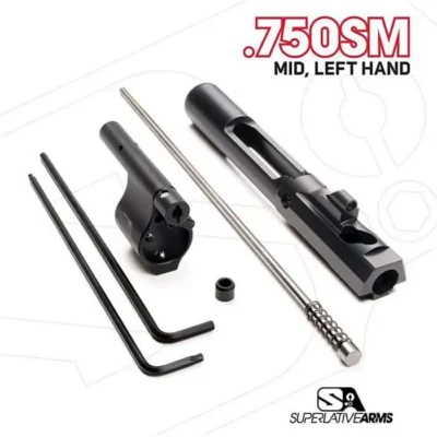 AR-15 ADJUSTABLE PISTON SYSTEM W/0.750” GAS BLOCK LEFT HAND AR-15 ADJ PISTON SYSTEM W/SOLID .750” GAS BLOCK MIDLENGTH LH