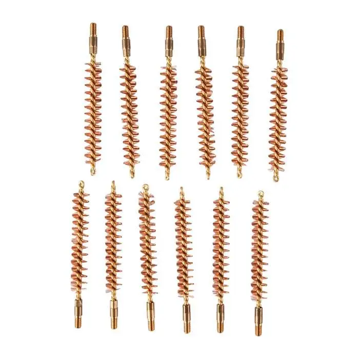 Dozen Pack Bronze Rifle Brushes BRONZE RIFLE BORE BRUSH, 35 CALIBER, 8-32M, 12 PACK