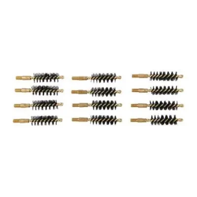 HEAVY WEIGHT NYLON HANDGUN BORE BRUSHES HEAVY WEIGHT BRUSH, NYLON, 9MM/.38/.357 CAL PISTOL, 12 PACK