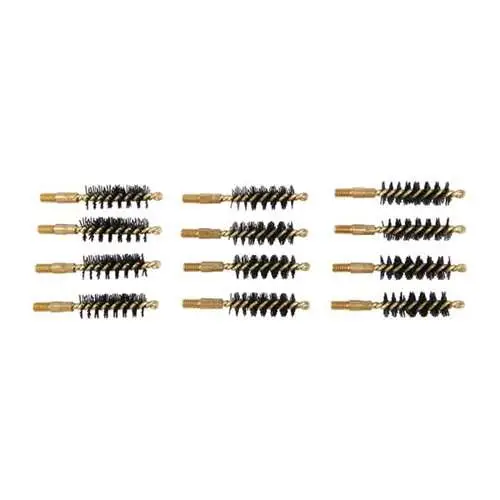 HEAVY WEIGHT NYLON HANDGUN BORE BRUSHES HEAVY WEIGHT BRUSH, NYLON, 9MM/.38/.357 CAL PISTOL, 12 PACK
