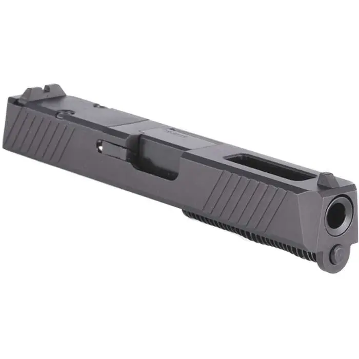 COMPLETE SLIDE ASSEMBLIES FOR GLOCK 19® COMPLETE WINDOW SLIDE ASSEMBLY W/PORTED BARREL FOR GLOCK 19 COMPLETE SLIDE ASSEMBLIES FOR GLOCK 19® COMPLETE WINDOW SLIDE ASSEMBLY W/PORTED BARREL FOR GLOCK 19