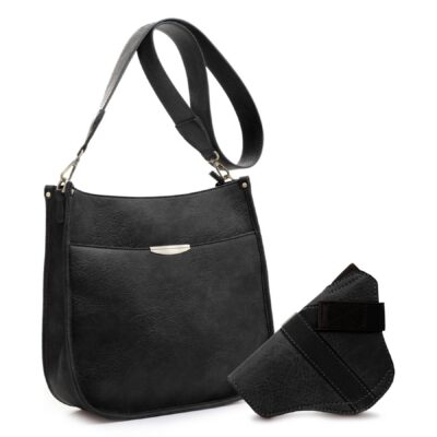 Jessie James Handbags Ava Concealed Lock And Key Crossbody – Black