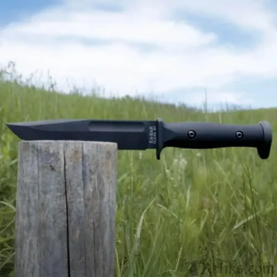 KA-BAR Slabby Fixed Blade 6.86? 1095 Cro-Van Nylon Handle Black