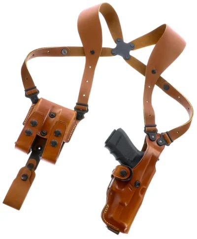 Galco VHS4212R VHS 4.0 Shoulder System Tan Leather Fits 1911 Fits 5″ Barrel Ambidextrous