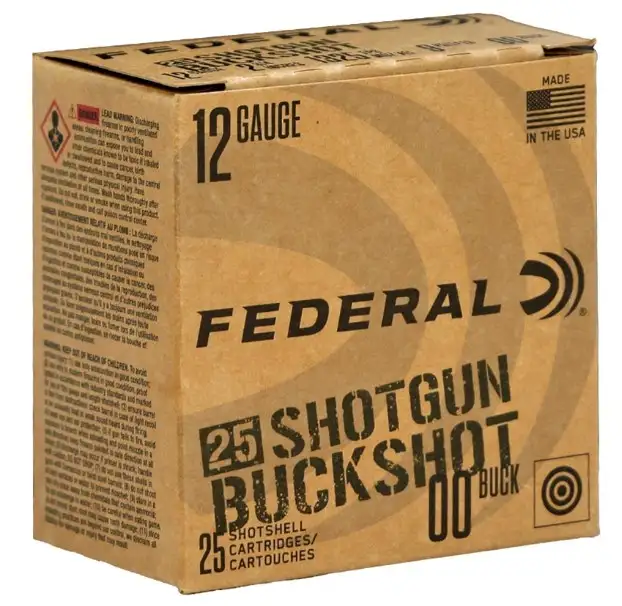 FED BUCKSHOT 12GA 2.75 9P #00 25/10 FED BUCKSHOT 12GA 2.75 9P #00 25/10