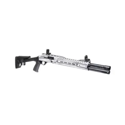 PANZER EG-240 TACTICAL 12G SHOTGUN 3″ 18.5″ 5+1 DISTRESSED TITANIUM, M4 ADJ STOCK, 3 CHOKE TUBES