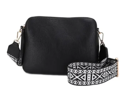 Jessie James Rebecca Triple Compartment Lock and Key Concealed Carry Crossbody – Black