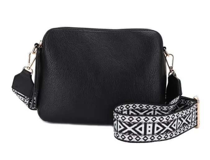 Jessie James Rebecca Triple Compartment Lock and Key Concealed Carry Crossbody – Black