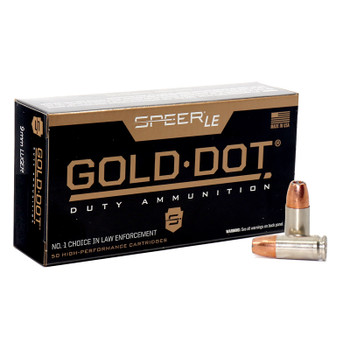 CCI GOLD DOT 9MM 124GR GDHP 50RD BX 1000RD CASE CCI GOLD DOT 9MM 124GR GDHP 50RD BX 1000RD CASE