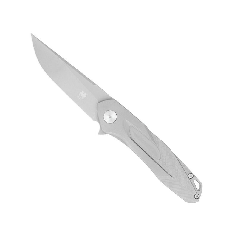 CobraTec Ace Titanium Flipper Folder M390 Knife Folding Blade Silver CobraTec Ace Titanium Flipper Folder M390 Knife Folding Blade Silver