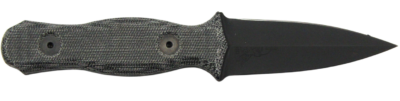 HALF FACE BLADES TRIDENT DAGGER 3″ BLADE, 6.75″ OA, S45VN STEEL, HRC60, ARMOR BLK, GRY MICARTA GRIP