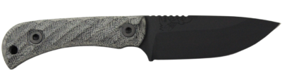 HALF FACE BLADES CAVNER JR 3.5″ BLADE, 7.5″OA, S45VN ARMOR BLK, GRY MICARTA GRIP