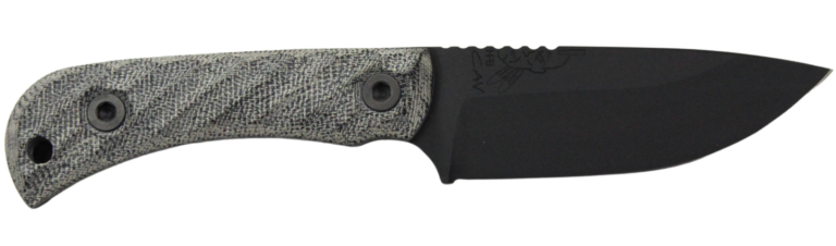 HALF FACE BLADES CAVNER JR 3.5″ BLADE, 7.5″OA, S45VN ARMOR BLK, GRY MICARTA GRIP HALF FACE BLADES CAVNER JR 3.5″ BLADE, 7.5″OA, S45VN ARMOR BLK, GRY MICARTA GRIP