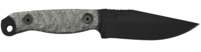 HALF FACE BLADES CROW SCALPER 4″ BLADE, 8.3″OA, S45VN STEEL, ARMORY BLK, GRAY MICARTA GRIP