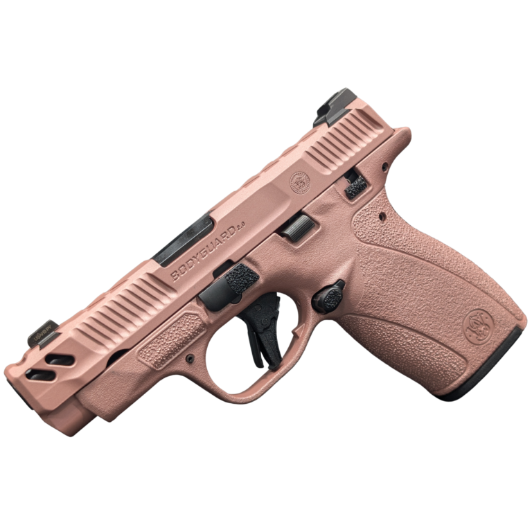 SMITH & WESSON PC BODYGUARD 2.0 CARRY COMP ROSE GOLD 380ACP PISTOL 3.1″ M.S 1-10RD, 1-12RD MAG SMITH & WESSON PC BODYGUARD 2.0 CARRY COMP ROSE GOLD 380ACP PISTOL 3.1″ M.S 1-10RD, 1-12RD MAG